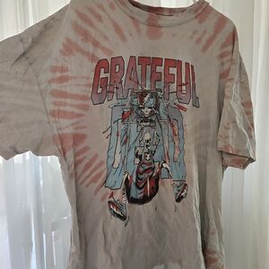 Grateful Tie-Dye Graphic Tee - Pink & Blue